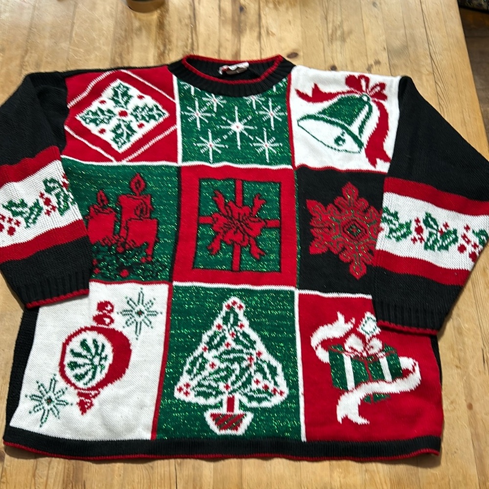 Sparkly Nutcracker Vintage Holiday Sweater Large